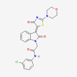 N-(3-chlorophenyl)-2-{3-[2-(4-morpholinyl)-4-oxo-1,3-thiazol-5(4H)-ylidene]-2-oxo-2,3-dihydro-1H-indol-1-yl}acetamide