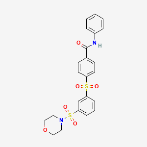 4-(3-morpholin-4-ylsulfonylphenyl)sulfonyl-N-phenylbenzamide