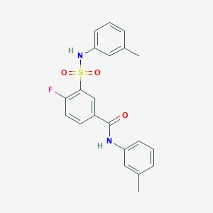 4-fluoro-N-(3-methylphenyl)-3-{[(3-methylphenyl)amino]sulfonyl}benzamide