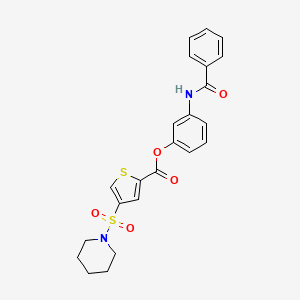 3-BENZAMIDOPHENYL 4-(PIPERIDINE-1-SULFONYL)THIOPHENE-2-CARBOXYLATE