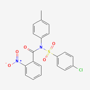 N-[(4-chlorophenyl)sulfonyl]-N-(4-methylphenyl)-2-nitrobenzamide