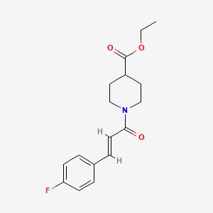 molecular formula C17H20FNO3 B3700264 ethyl 1-[3-(4-fluorophenyl)acryloyl]-4-piperidinecarboxylate 