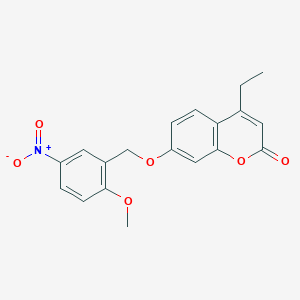 4-ETHYL-7-[(2-METHOXY-5-NITROPHENYL)METHOXY]-2H-CHROMEN-2-ONE