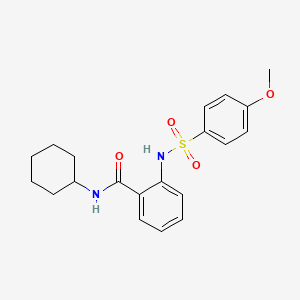 N-cyclohexyl-2-{[(4-methoxyphenyl)sulfonyl]amino}benzamide