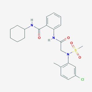 2-{[N-(5-chloro-2-methylphenyl)-N-(methylsulfonyl)glycyl]amino}-N-cyclohexylbenzamide