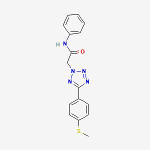 2-{5-[4-(methylthio)phenyl]-2H-tetrazol-2-yl}-N-phenylacetamide