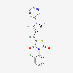 3-(2-chlorophenyl)-5-{[2,5-dimethyl-1-(3-pyridinyl)-1H-pyrrol-3-yl]methylene}-1,3-thiazolidine-2,4-dione