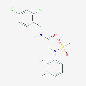 molecular formula C18H20Cl2N2O3S B3700326 N~1~-(2,4-dichlorobenzyl)-N~2~-(2,3-dimethylphenyl)-N~2~-(methylsulfonyl)glycinamide 