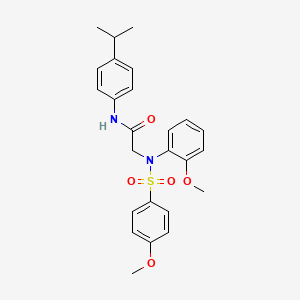 molecular formula C25H28N2O5S B3700338 N~1~-(4-isopropylphenyl)-N~2~-(2-methoxyphenyl)-N~2~-[(4-methoxyphenyl)sulfonyl]glycinamide 