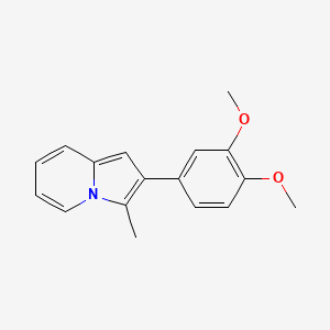 molecular formula C17H17NO2 B3700358 2-(3,4-dimethoxyphenyl)-3-methylindolizine 