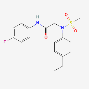 2-(4-ethyl-N-methylsulfonylanilino)-N-(4-fluorophenyl)acetamide