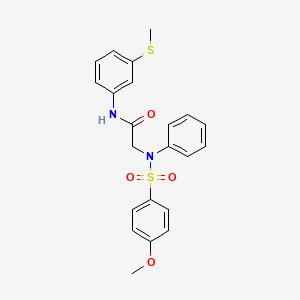 2-(N-(4-methoxyphenyl)sulfonylanilino)-N-(3-methylsulfanylphenyl)acetamide