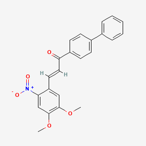 1-(4-biphenylyl)-3-(4,5-dimethoxy-2-nitrophenyl)-2-propen-1-one