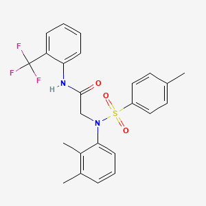 molecular formula C24H23F3N2O3S B3700404 N~2~-(2,3-dimethylphenyl)-N~2~-[(4-methylphenyl)sulfonyl]-N-[2-(trifluoromethyl)phenyl]glycinamide 