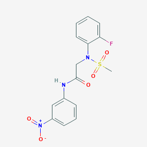 2-(2-fluoro-N-methylsulfonylanilino)-N-(3-nitrophenyl)acetamide