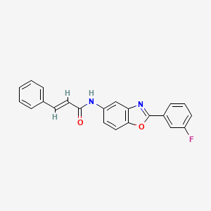 (2E)-N-[2-(3-fluorophenyl)-1,3-benzoxazol-5-yl]-3-phenylprop-2-enamide