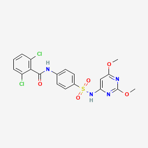 2,6-dichloro-N-[4-[(2,6-dimethoxypyrimidin-4-yl)sulfamoyl]phenyl]benzamide