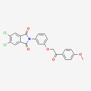 molecular formula C23H15Cl2NO5 B3700507 5,6-dichloro-2-{3-[2-(4-methoxyphenyl)-2-oxoethoxy]phenyl}-1H-isoindole-1,3(2H)-dione 