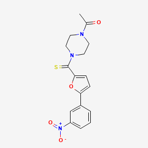 1-{4-[5-(3-NITROPHENYL)FURAN-2-CARBOTHIOYL]PIPERAZIN-1-YL}ETHAN-1-ONE