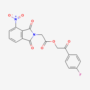 2-(4-fluorophenyl)-2-oxoethyl (4-nitro-1,3-dioxo-1,3-dihydro-2H-isoindol-2-yl)acetate