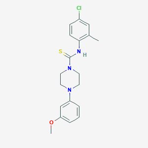 N-(4-CHLORO-2-METHYLPHENYL)-4-(3-METHOXYPHENYL)TETRAHYDRO-1(2H)-PYRAZINECARBOTHIOAMIDE