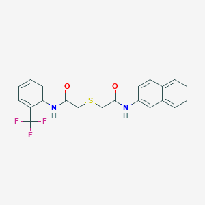 2-{[2-(2-naphthylamino)-2-oxoethyl]thio}-N-[2-(trifluoromethyl)phenyl]acetamide