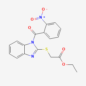 ETHYL 2-{[1-(2-NITROBENZOYL)-1H-1,3-BENZODIAZOL-2-YL]SULFANYL}ACETATE