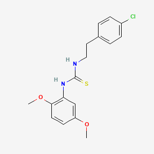 molecular formula C17H19ClN2O2S B3700594 1-[2-(4-Chlorophenyl)ethyl]-3-(2,5-dimethoxyphenyl)thiourea 