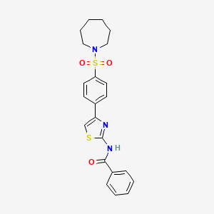 N-{4-[4-(1-azepanylsulfonyl)phenyl]-1,3-thiazol-2-yl}benzamide