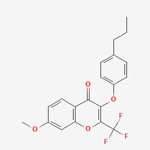 7-methoxy-3-(4-propylphenoxy)-2-(trifluoromethyl)-4H-chromen-4-one