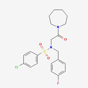 N-[2-(azepan-1-yl)-2-oxoethyl]-4-chloro-N-(4-fluorobenzyl)benzenesulfonamide