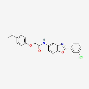 N-[2-(3-chlorophenyl)-1,3-benzoxazol-5-yl]-2-(4-ethylphenoxy)acetamide