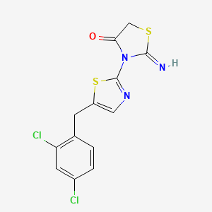 molecular formula C13H9Cl2N3OS2 B3700645 3-[5-(2,4-DICHLOROBENZYL)-1,3-THIAZOL-2-YL]-2-IMINO-1,3-THIAZOLAN-4-ONE 