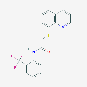 2-(8-quinolinylthio)-N-[2-(trifluoromethyl)phenyl]acetamide