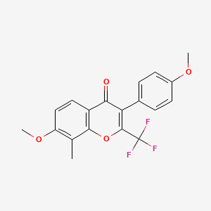 7-methoxy-3-(4-methoxyphenyl)-8-methyl-2-(trifluoromethyl)-4H-chromen-4-one