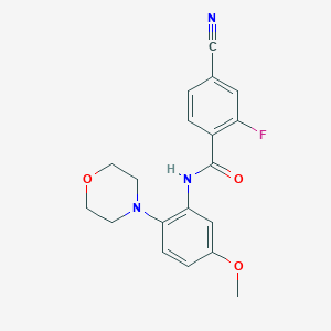 4-cyano-2-fluoro-N-[5-methoxy-2-(4-morpholinyl)phenyl]benzamide