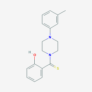 molecular formula C18H20N2OS B3700745 2-{[4-(3-methylphenyl)-1-piperazinyl]carbonothioyl}phenol 