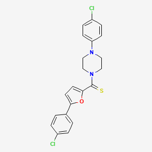 1-(4-chlorophenyl)-4-{[5-(4-chlorophenyl)-2-furyl]carbonothioyl}piperazine