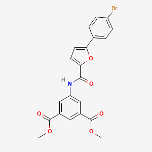 molecular formula C21H16BrNO6 B3700765 dimethyl 5-{[5-(4-bromophenyl)-2-furoyl]amino}isophthalate 