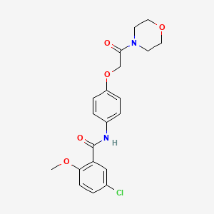 molecular formula C20H21ClN2O5 B3700807 5-chloro-2-methoxy-N-{4-[2-(4-morpholinyl)-2-oxoethoxy]phenyl}benzamide 