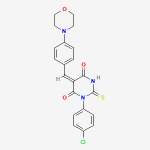 1-(4-chlorophenyl)-5-[4-(4-morpholinyl)benzylidene]-2-thioxodihydro-4,6(1H,5H)-pyrimidinedione