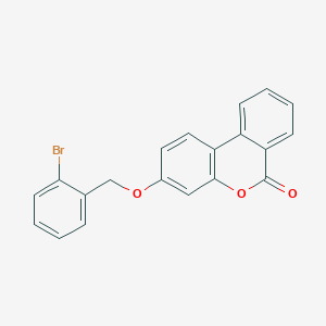 molecular formula C20H13BrO3 B3700861 3-[(2-BROMOPHENYL)METHOXY]-6H-BENZO[C]CHROMEN-6-ONE 