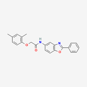 molecular formula C23H20N2O3 B3700863 2-(2,4-dimethylphenoxy)-N-(2-phenyl-1,3-benzoxazol-5-yl)acetamide 