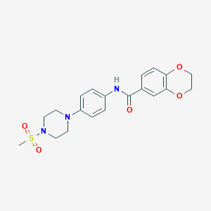 N-[4-(4-methylsulfonylpiperazin-1-yl)phenyl]-2,3-dihydro-1,4-benzodioxine-6-carboxamide