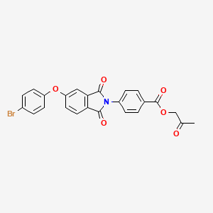 2-oxopropyl 4-[5-(4-bromophenoxy)-1,3-dioxo-1,3-dihydro-2H-isoindol-2-yl]benzoate