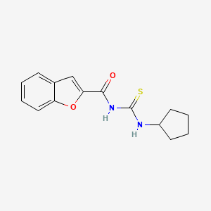 molecular formula C15H16N2O2S B3700892 N-(cyclopentylcarbamothioyl)-1-benzofuran-2-carboxamide 