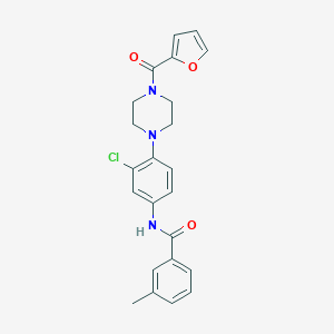 N-[3-chloro-4-[4-(furan-2-carbonyl)piperazin-1-yl]phenyl]-3-methylbenzamide