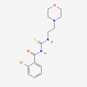 molecular formula C14H18BrN3O2S B3700911 2-bromo-N-({[2-(4-morpholinyl)ethyl]amino}carbonothioyl)benzamide 