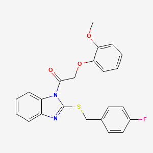 2-[(4-fluorobenzyl)thio]-1-[(2-methoxyphenoxy)acetyl]-1H-benzimidazole