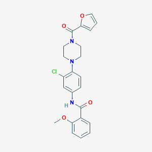 N-[3-chloro-4-[4-(furan-2-carbonyl)piperazin-1-yl]phenyl]-2-methoxybenzamide